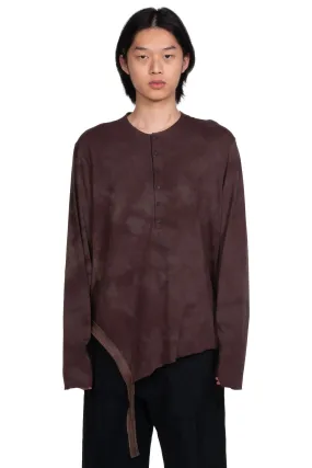 Asymmetric Long Sleeve Tee Brown