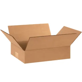 12 x 8 x 3 Flat Corrugated Boxes