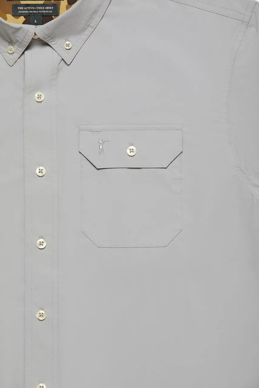 Active  Field Short Sleeve Shirt | Stone Grey | Ball and Buck