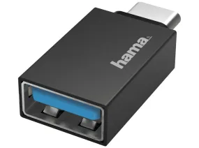 Adaptador USB - Hama 00200311, USB-C, USB-A, USB 3.2, 5000 Mbit/s, Negro