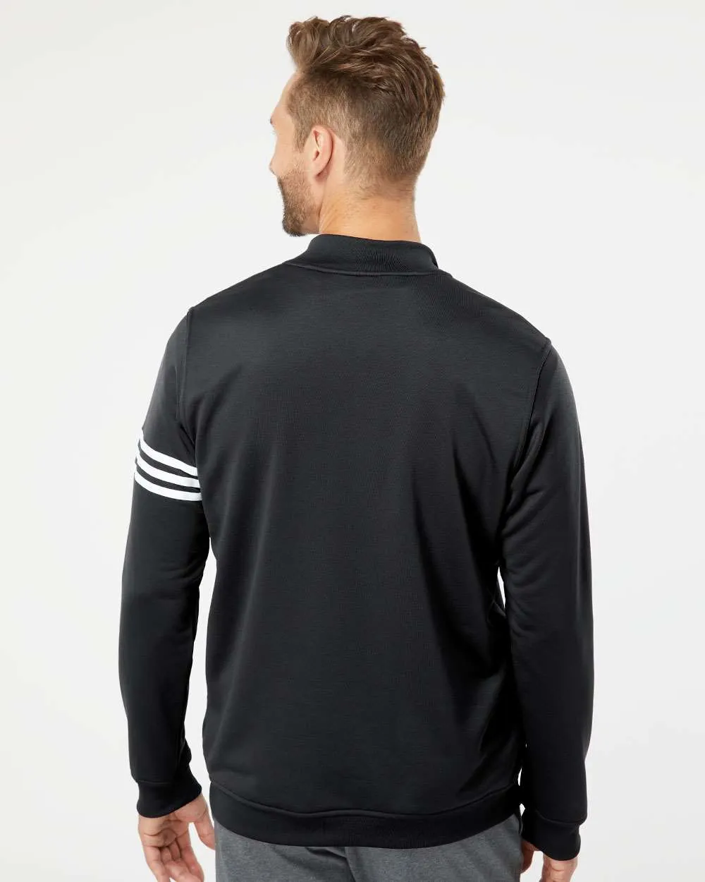 Adidas ClimaLite 3-Stripes French Terry Quarter Zip Pullover