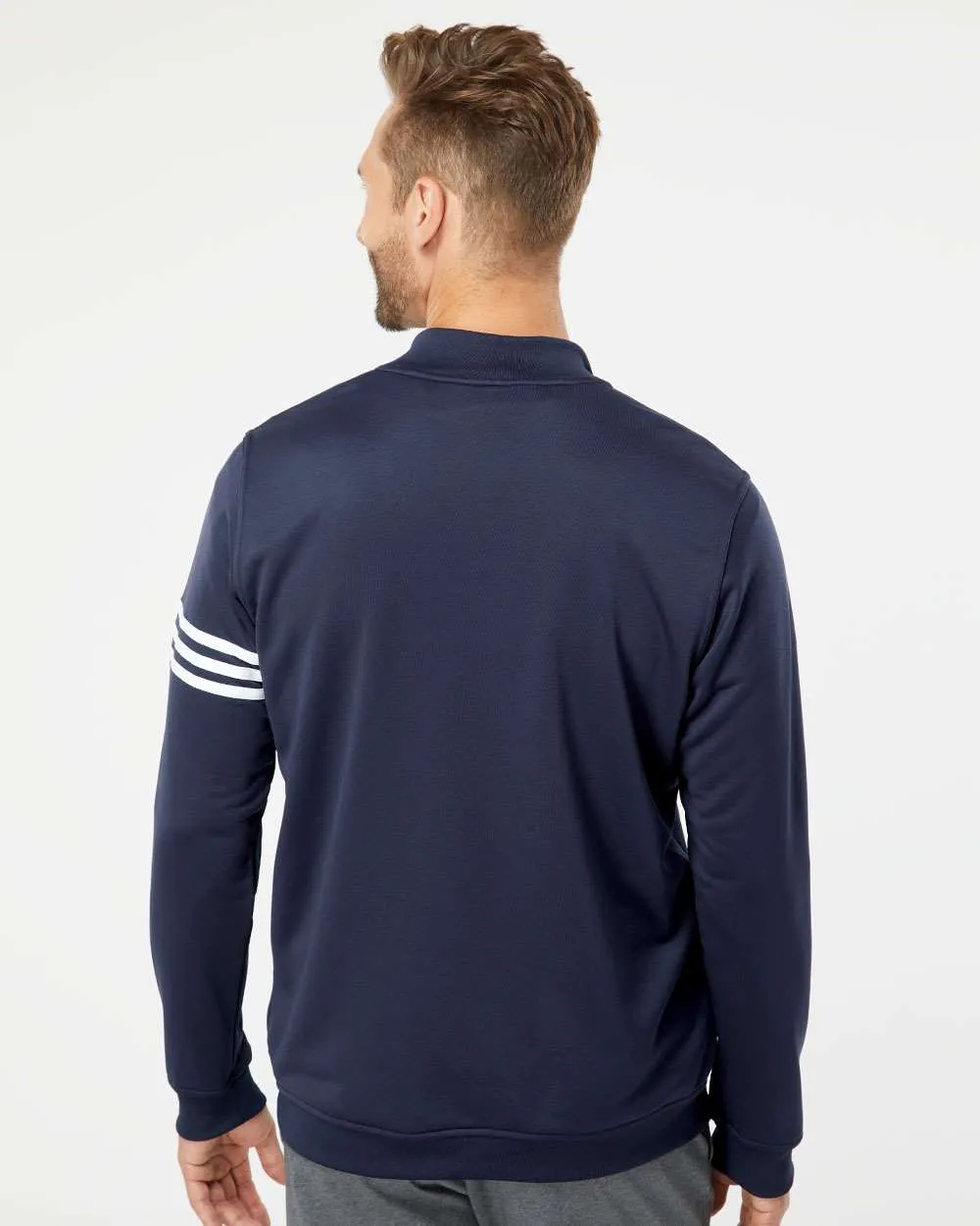 Adidas ClimaLite 3-Stripes French Terry Quarter Zip Pullover