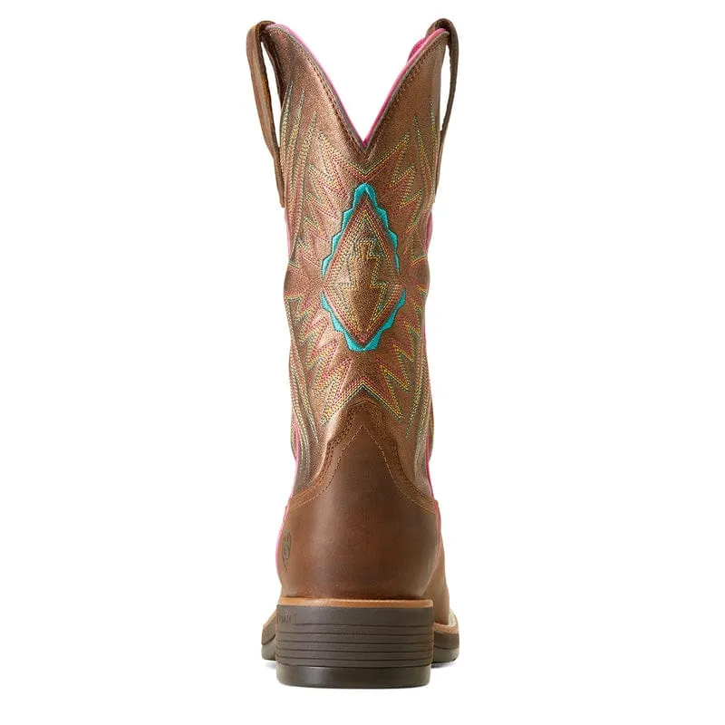 Ariat Women's Ridgeback Distressed Tan Square Toe Western Boots 10047059