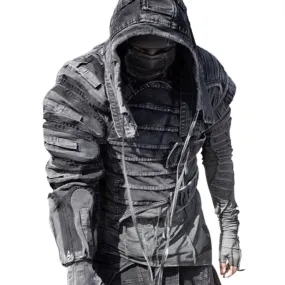 Asymmetric Hooded Tech Jacket