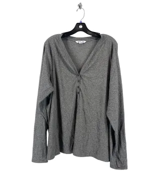 Athletic Top Long Sleeve Crewneck By Athleta In Grey, Size: 3x