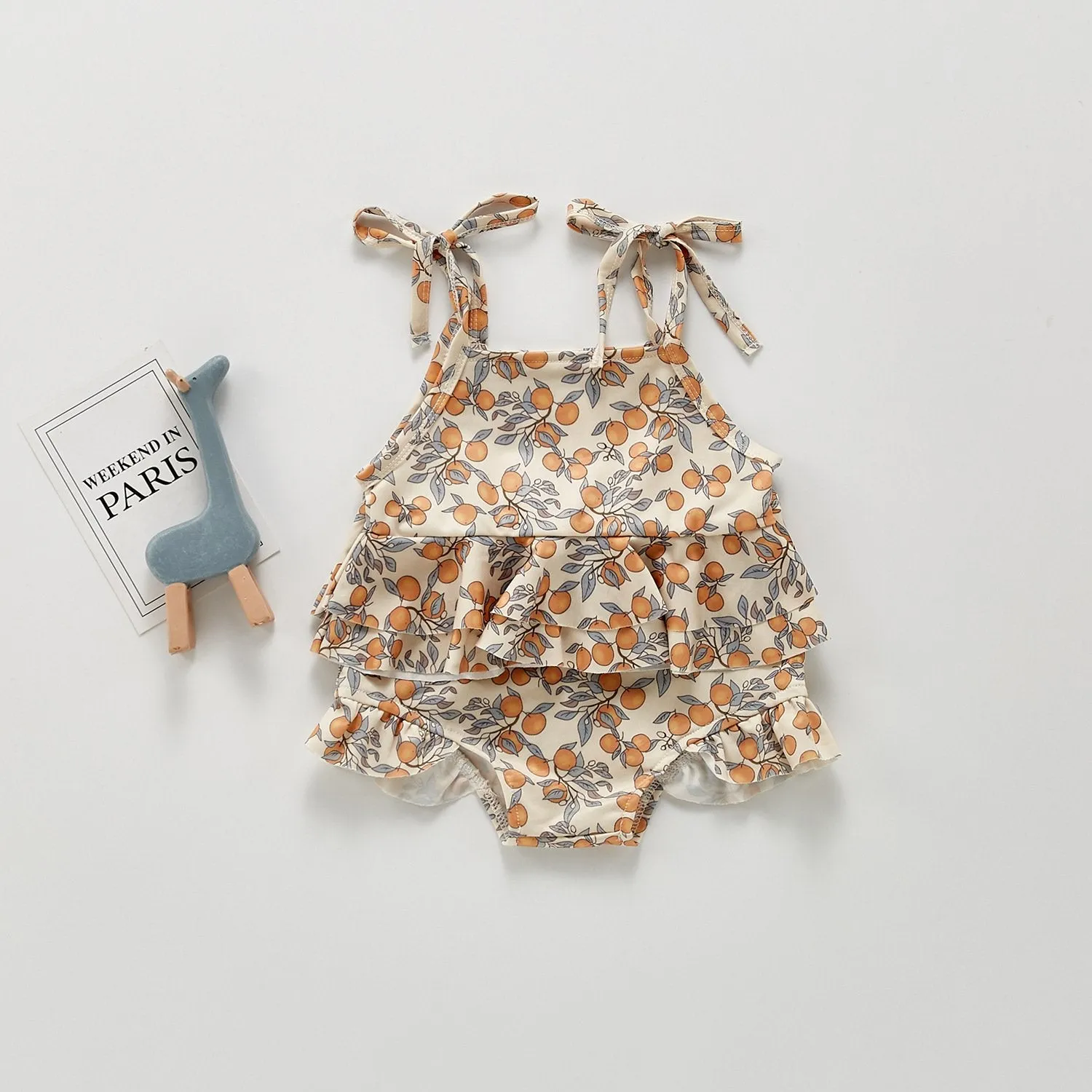 Baby Girl Floral Sling Swimsuit