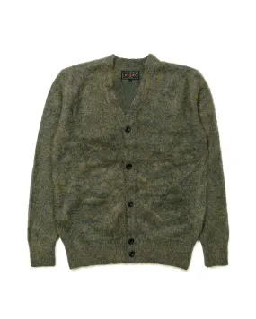 Beams Plus Cardigan Stretch Mohair Green