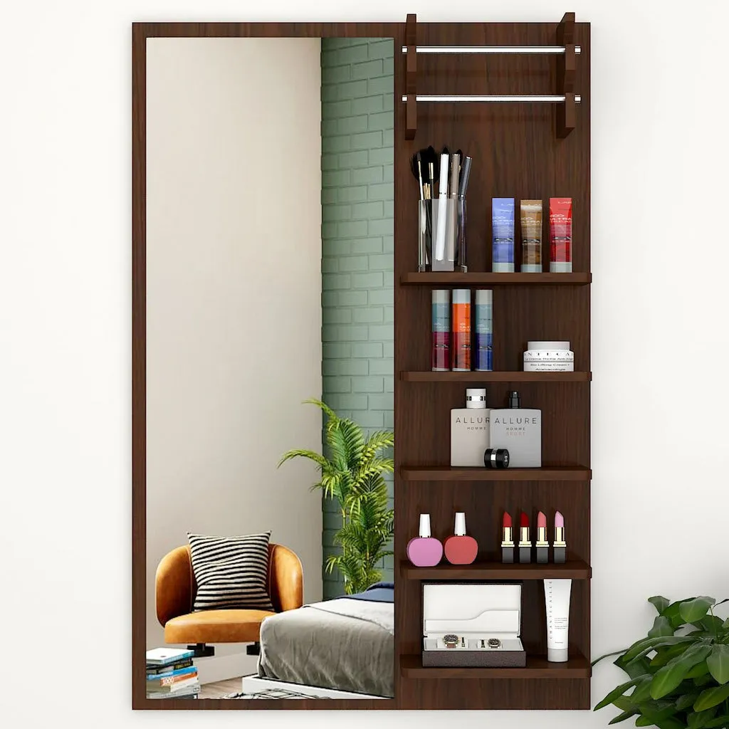 Beautiful Modern Dressing Mirror In Walnut Finish