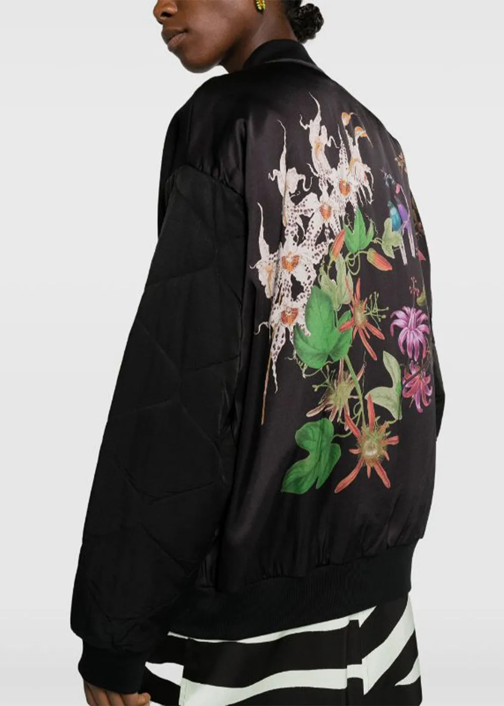 Black Botanical Landscape Oversized Sweatshirt