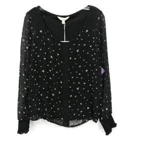 Black Top Long Sleeve By Lc Lauren Conrad, Size: S