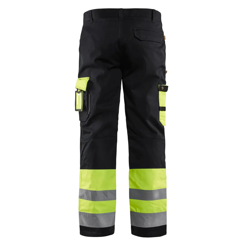 Blaklader 1584 Hi-Vis Professional Drivers Work Trousers Black / Yellow