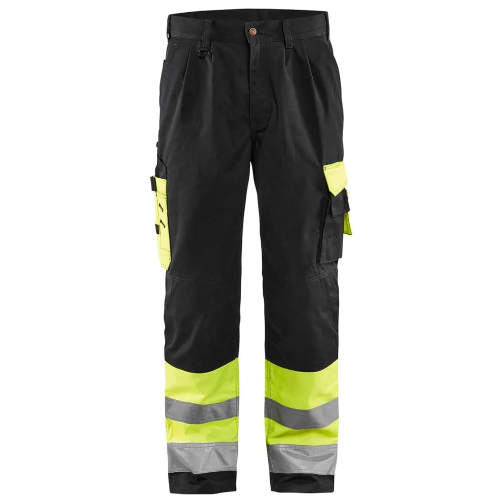 Blaklader 1584 Hi-Vis Professional Drivers Work Trousers Black / Yellow