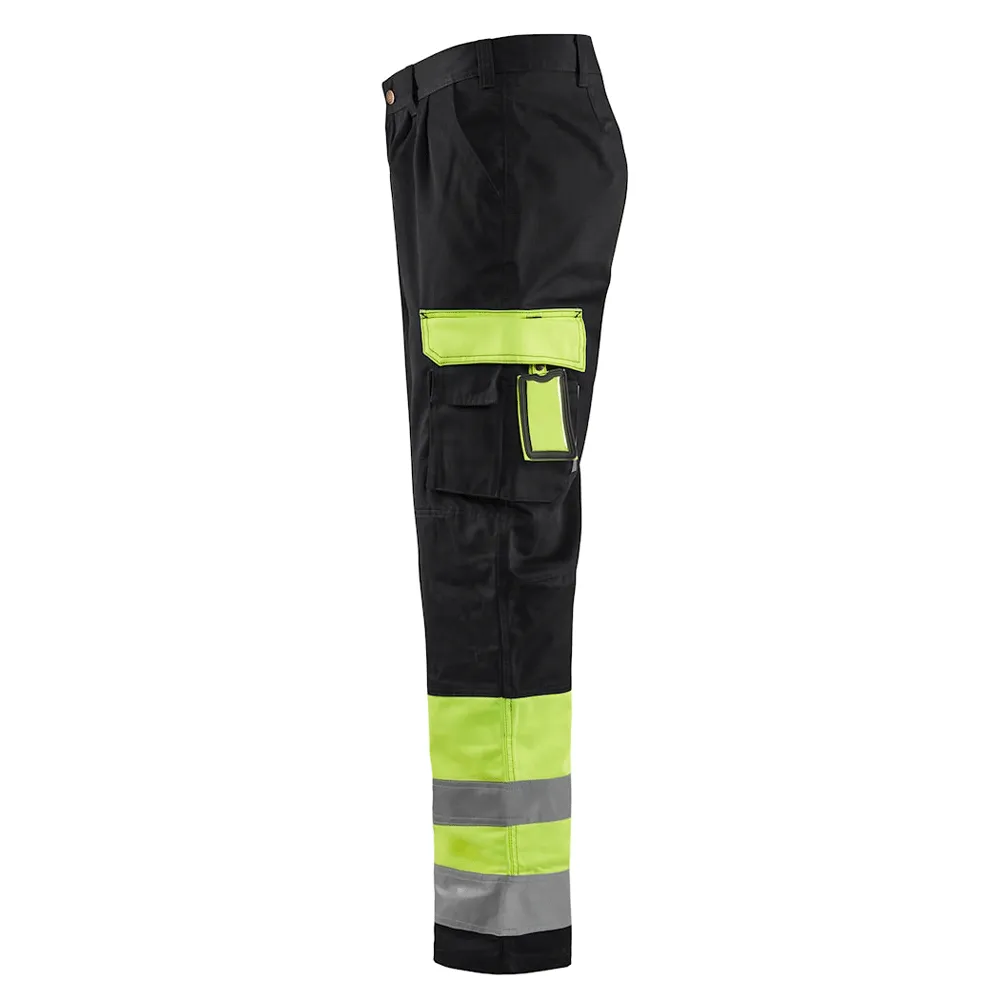 Blaklader 1584 Hi-Vis Professional Drivers Work Trousers Black / Yellow