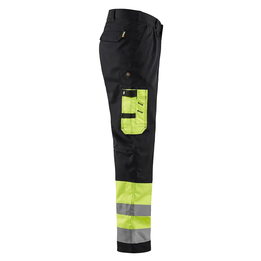 Blaklader 1584 Hi-Vis Professional Drivers Work Trousers Black / Yellow