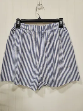 Blue & White Striped Shorts