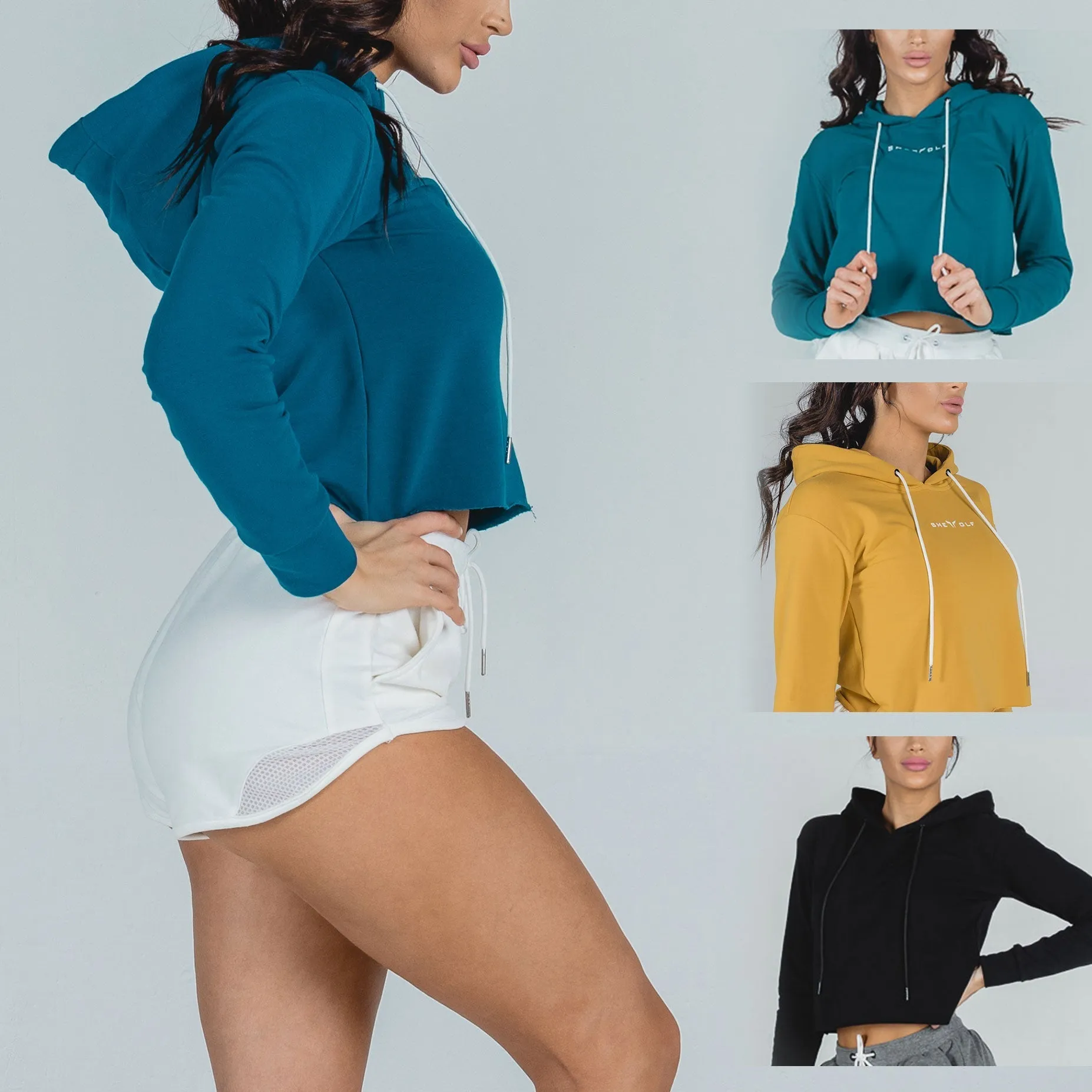 Bundle | 3 Colors x She-Wolf Crop Hoodie