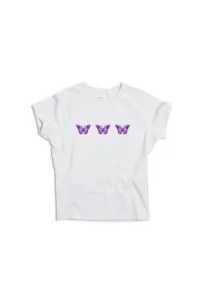 Butterfly Cropped Baby Tee