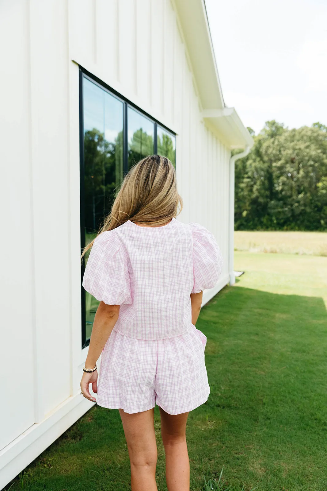 Carefree Plaid Set - Pink