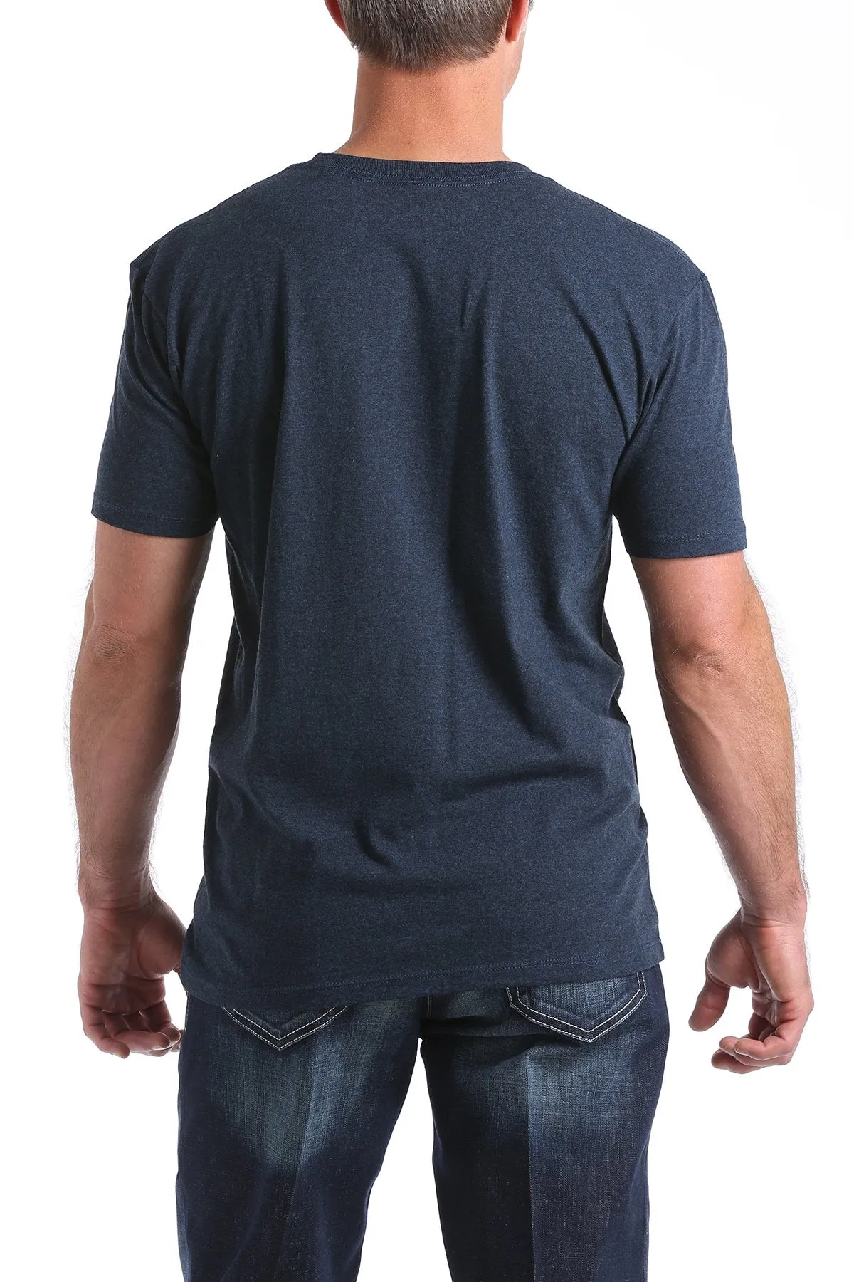 CINCH MEN'S CLASSIC LOGO TEE - NAVY HEATHER STYLE MTT1690375