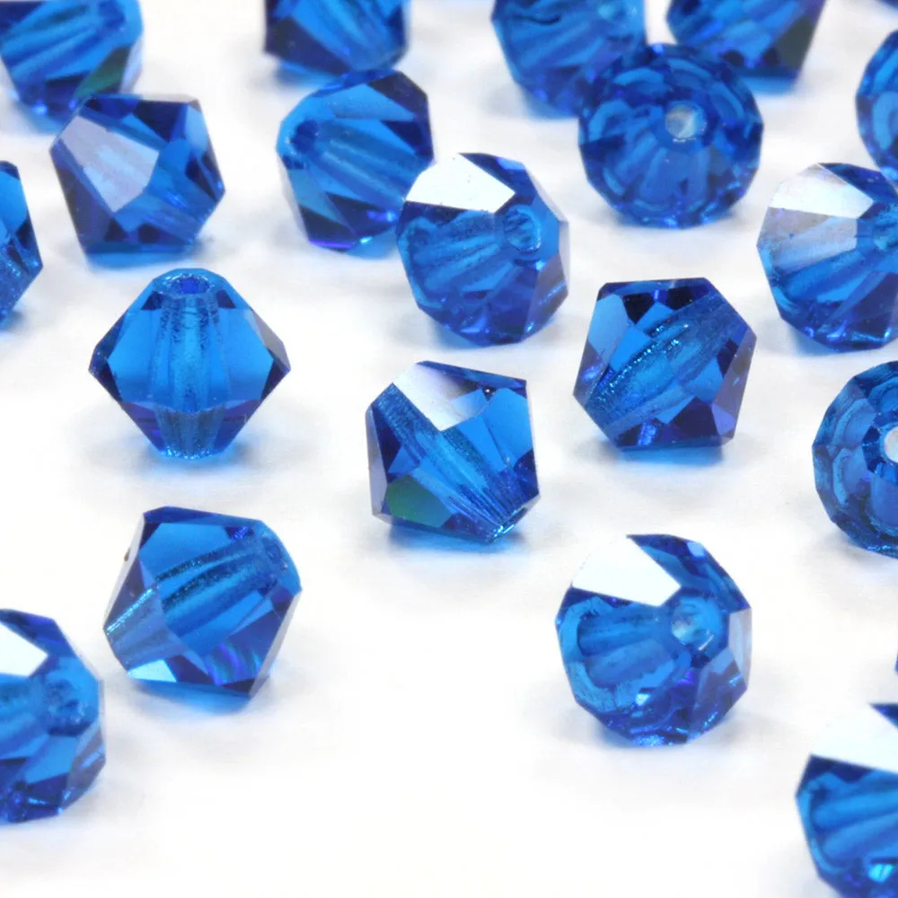 Crystal 6mm Bicone Blue Bundle - Pack of 6