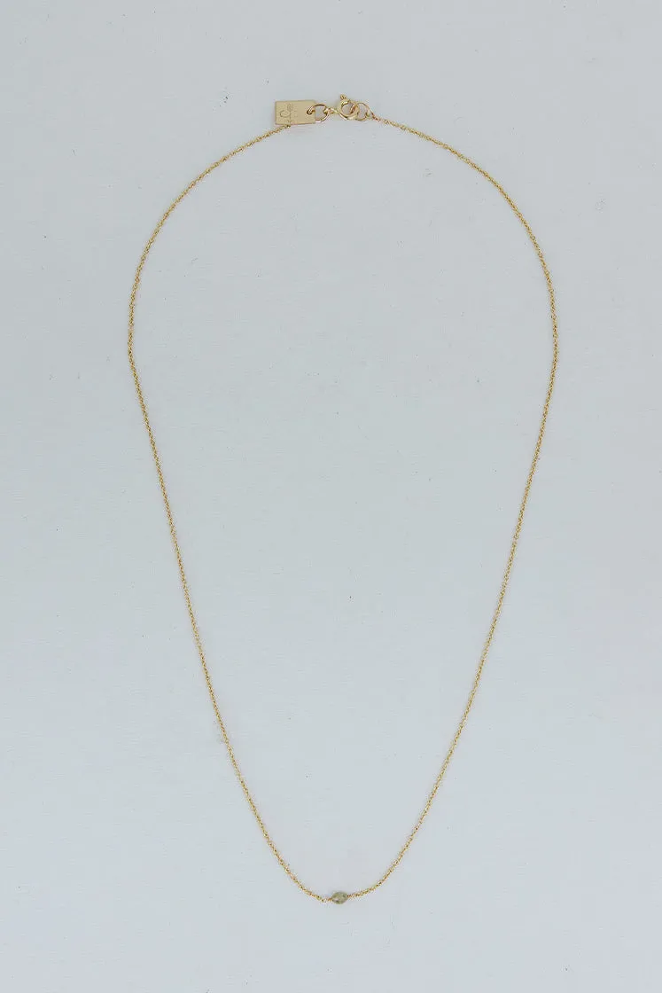 Diamond in the Rough Solitaire Necklace - Oval