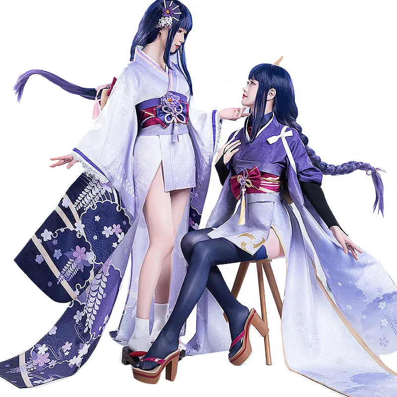 DokiDoki-SR Game Genshin Impact Baal Cosplay Costume Raiden Ei /Raiden Makoto Kimono