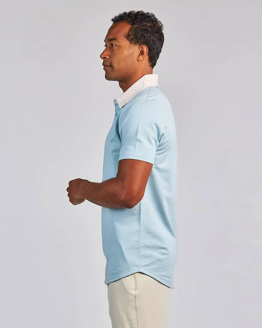 Drop-Cut: LUX Dotted Polo <!-- Size S -->