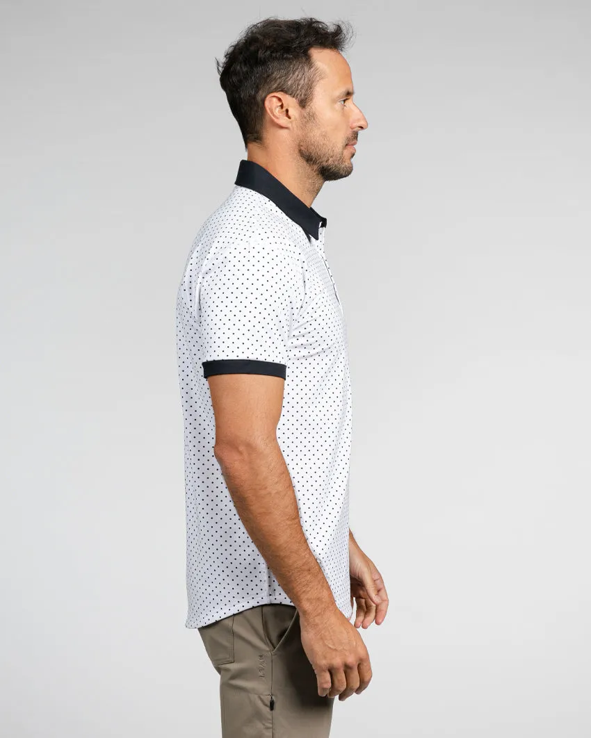 Drop-Cut: LUX Dotted Polo <!-- Size S -->