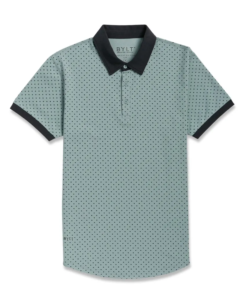 Drop-Cut: LUX Dotted Polo <!-- Size S -->