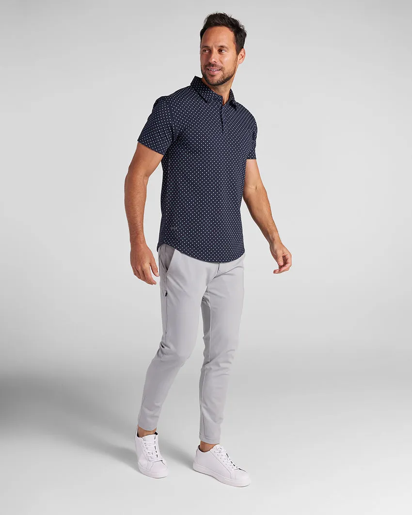 Drop-Cut: LUX Dotted Polo <!-- Size S -->