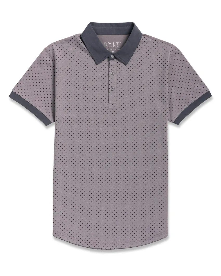 Drop-Cut: LUX Dotted Polo <!-- Size S -->