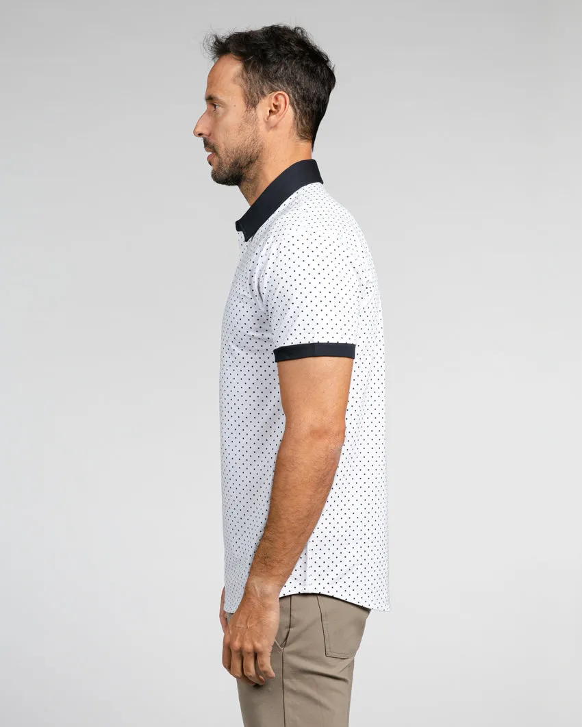 Drop-Cut: LUX Dotted Polo <!-- Size S -->