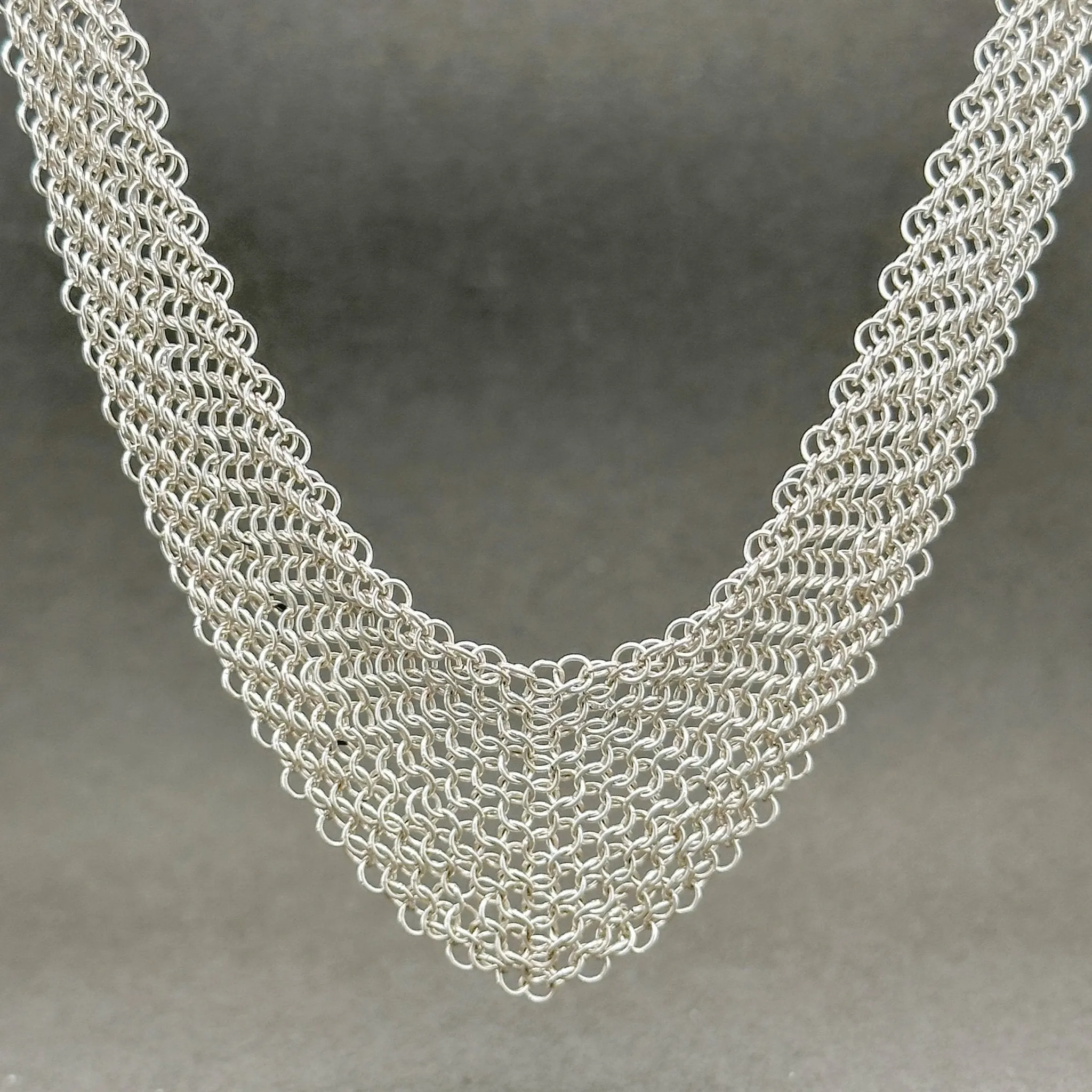 Estate Tiffany & Co. SS Peretti Mesh Bib Necklace