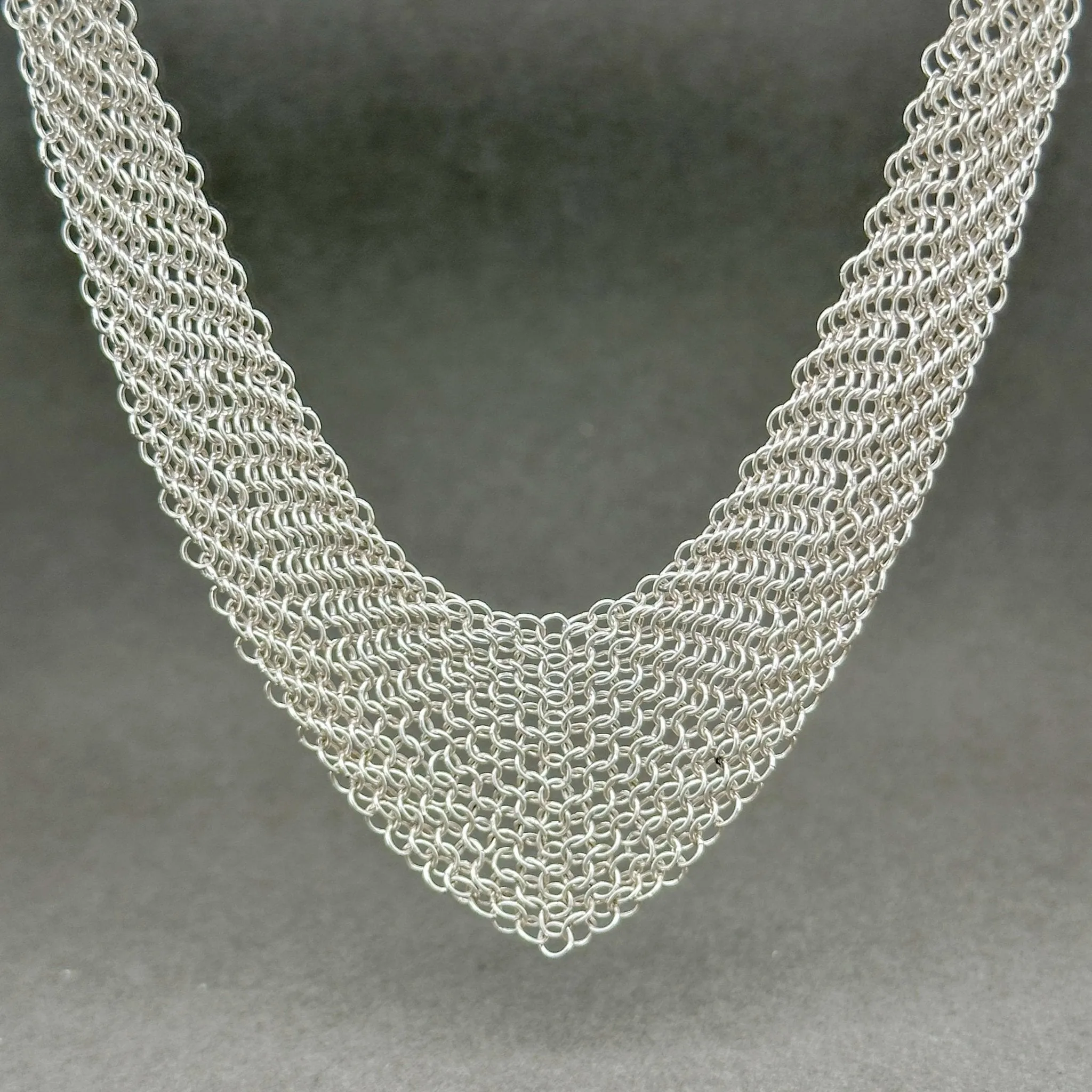 Estate Tiffany & Co. SS Peretti Mesh Bib Necklace