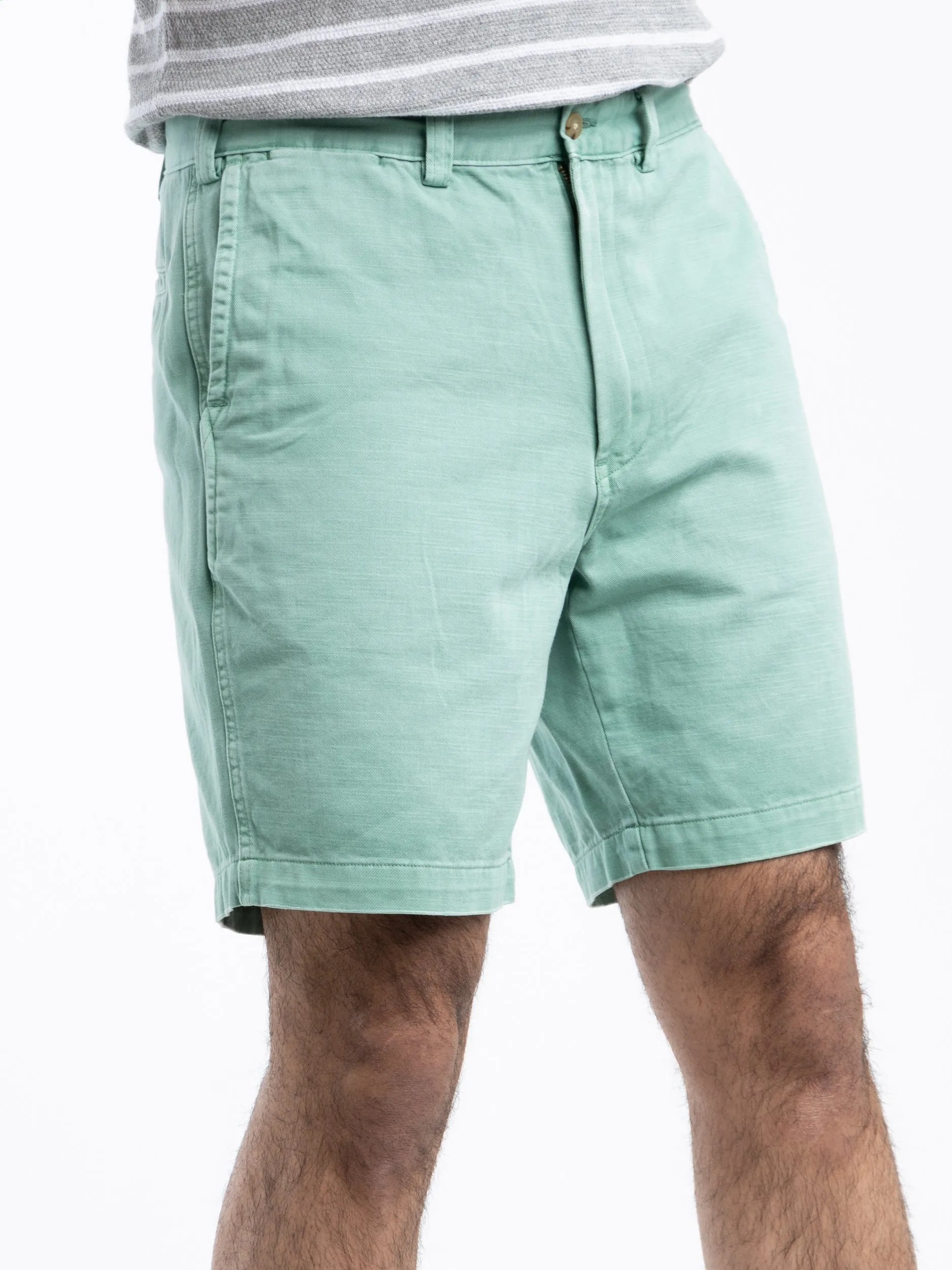 Faded Mint Stretch Straight Fit Chino Short