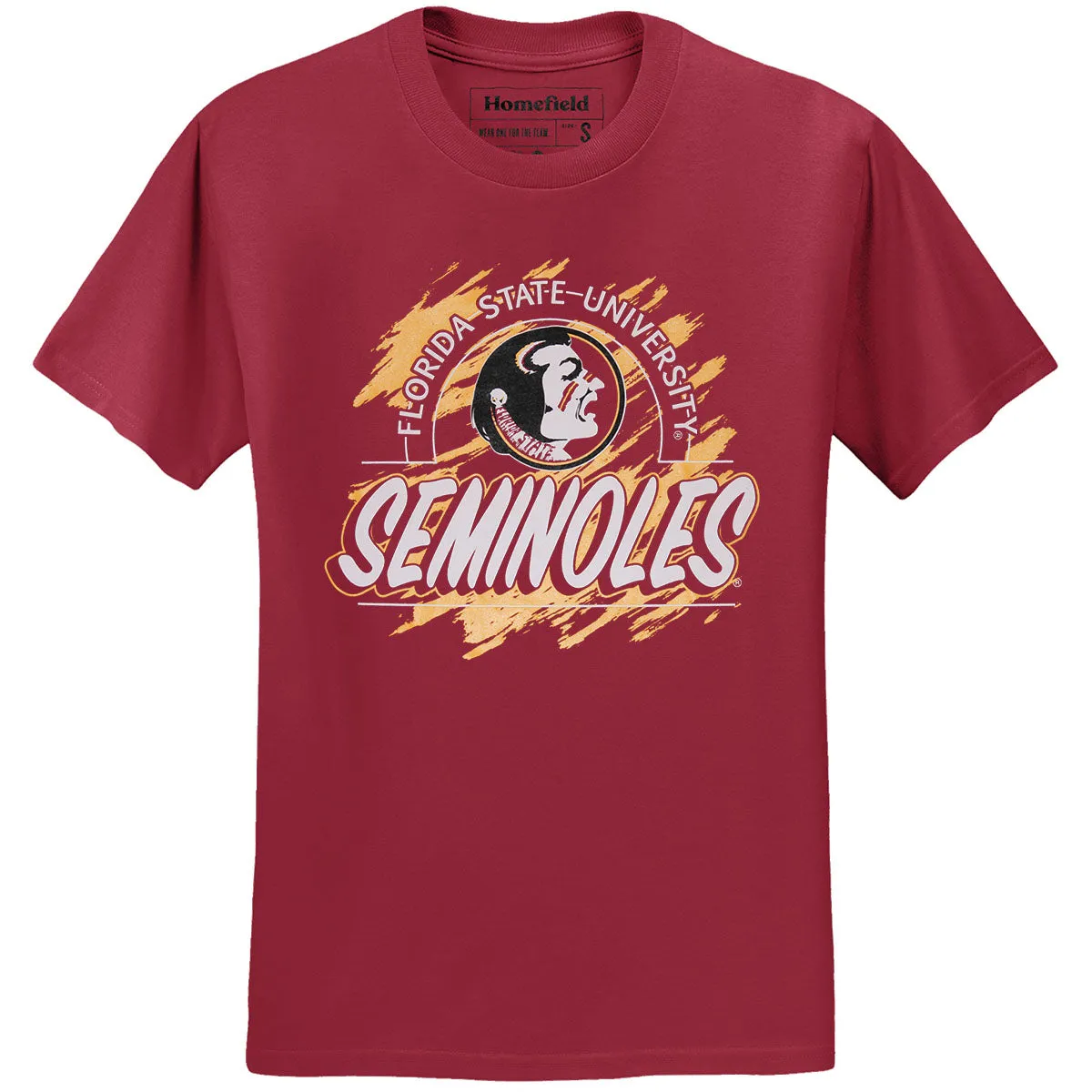 Homefield Men's Vault Florida State University Seminoles/Seminole Logo Design Short Sleeve T-shirt - Cardinal