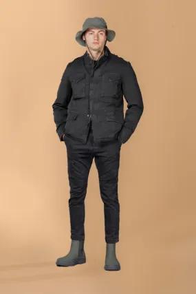 Jacket M74 field jacket uomo in cotone stretch con stampa mimetica slim fit