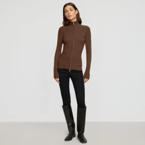 Kaine Ribbed Two-Way Zip Sweater