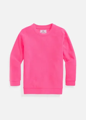 Kids Quinn Pullover in Terry Fleece (Neon Pink)