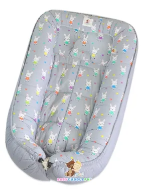 Little Bunny in Pastel Gray (Limited Stocks) - Bed and Head Pillow