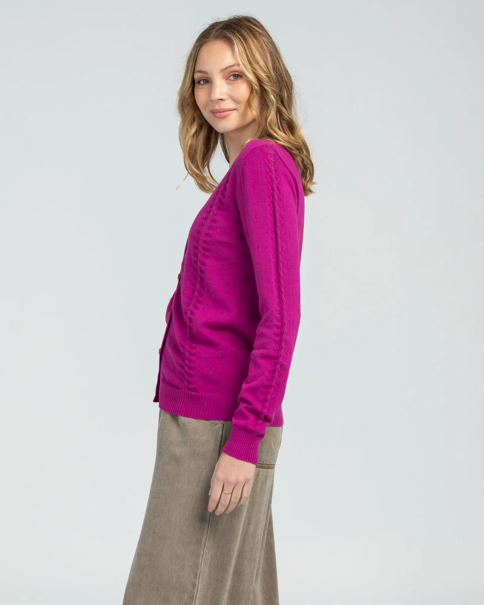 Lora Cardigan - Magenta