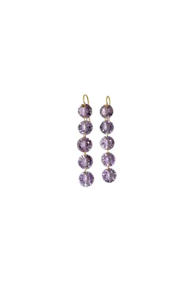 Marie Helene de Taillac Amethyst Rivieres 5-Drop Earrings