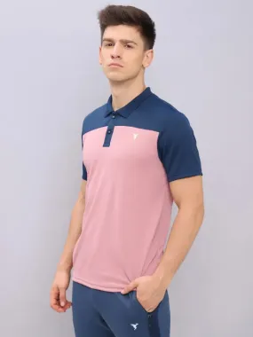 Men Colorblock Relax Fit Polo T-shirt with TECHNO COOL 