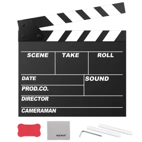 NEEWER 12'' x 11''/30cm x 27cm Wooden Director's Film Movie Slateboard Clapper Board