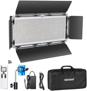 NEEWER Advanced 1320 LED Dimmable Bi-Color Video Light with Barndoor