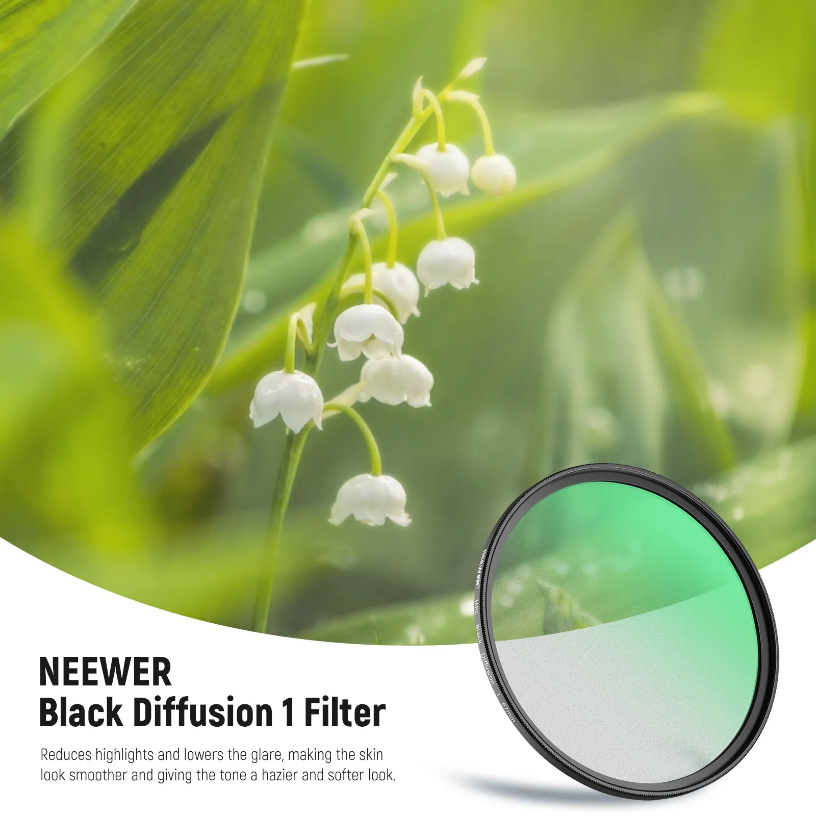 NEEWER Black Diffusion 1/1 Cinematic Effect Filter