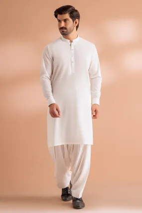 O-WHITE-BLENDED-SHALWAR SUIT - (GSBS24-004) BIN 47 M10