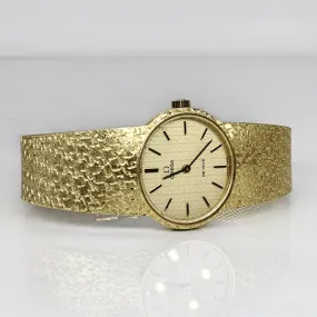 'Omega' Solid Gold De Ville Watch | 6.5" |