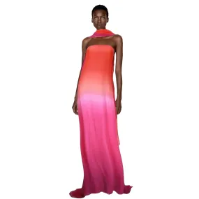 Oscar De La Renta Ombre Chiffon Gown | US 8