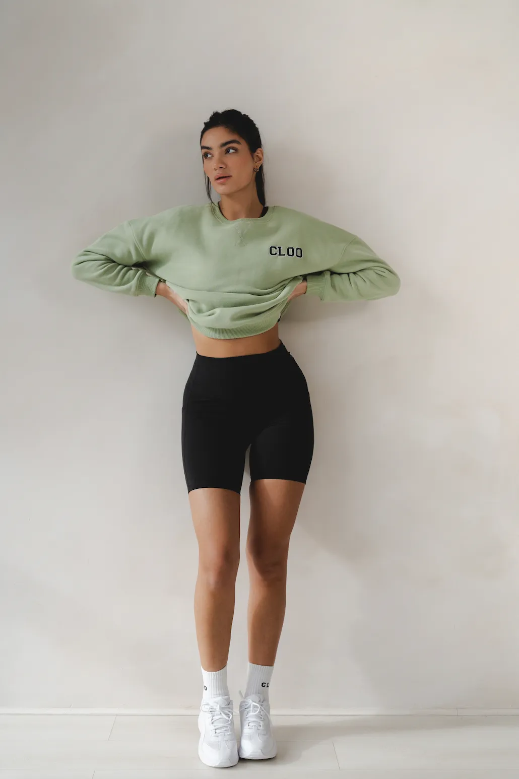 Oversized CLOO Sweatshirt - Sage Green